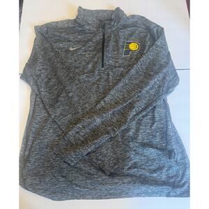 Nike Dri Fit Indiana Pacers Quarter Zip Pullover Mens XL Gray Athletic